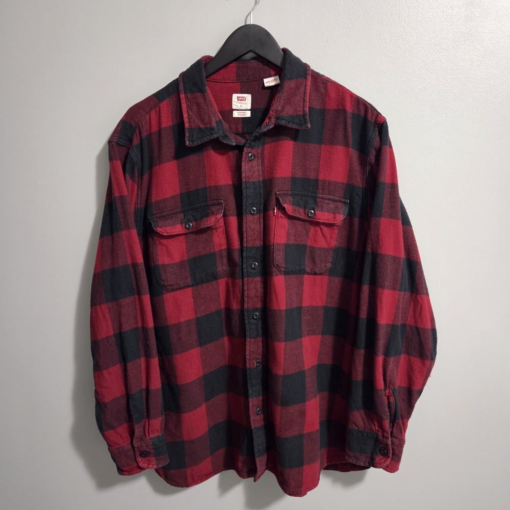 Levi’s Heavyweight Buffalo Plaid Flannel | Mens XL | Grunge Workwear Classic